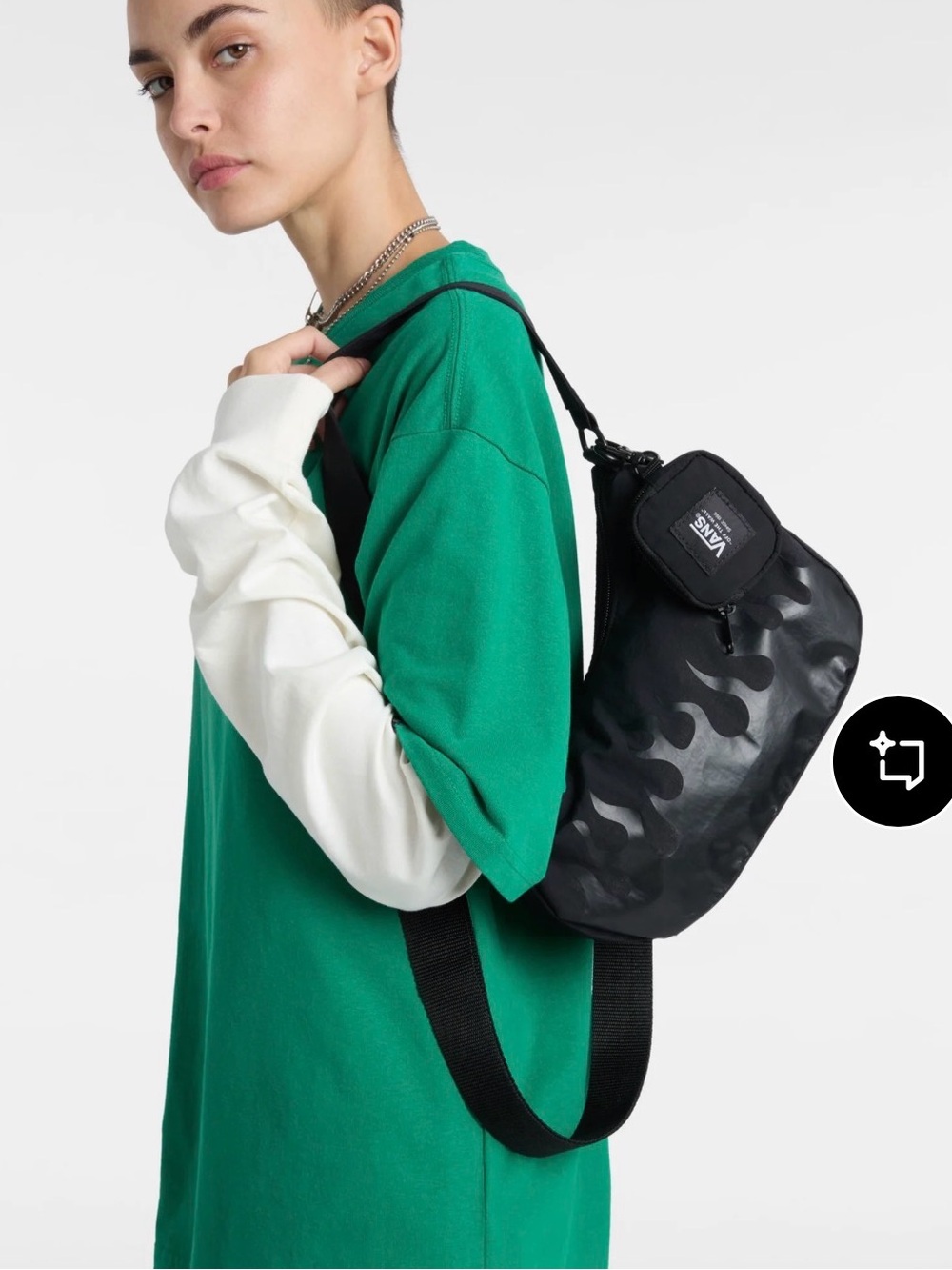 Vans Flame Nylon Black Purse